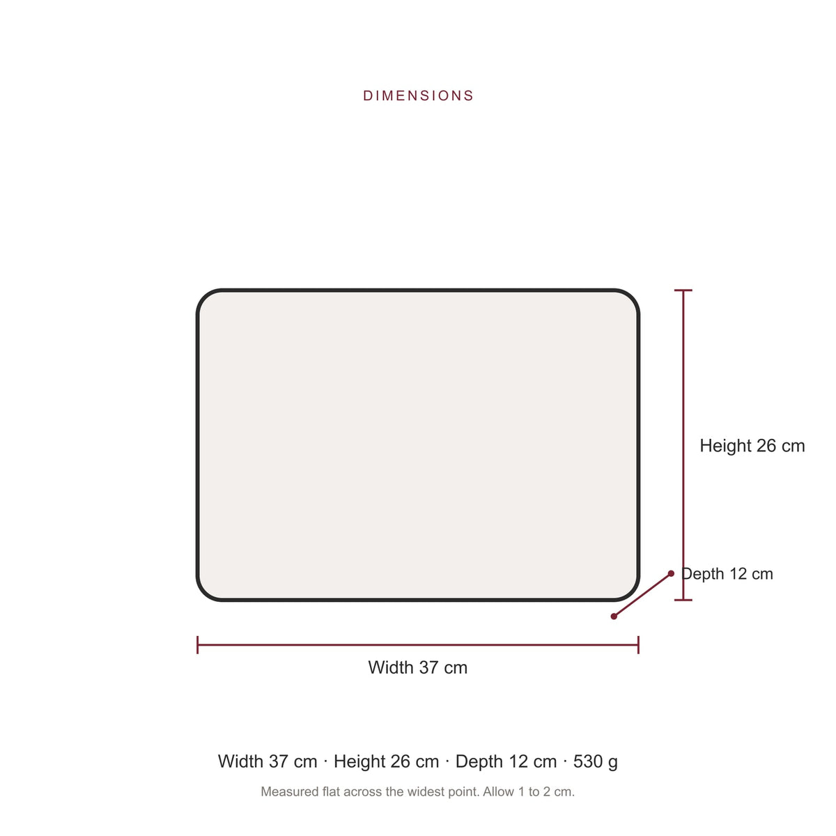 A diagram illustrating the dimensions (width, height, depth) of the dark brown faux leather hobo bag.